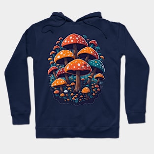 Colorful cartoon mushrooms Hoodie